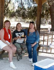 Visitors enjoy gazebo view