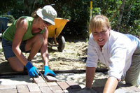 Working on "The Walk" memorial